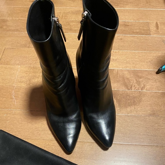 Alexander Wang 🔥 Kirby 🔥 Sculptural Black Leather Pointed-toe Booties 🙌 - Picture 6 of 12